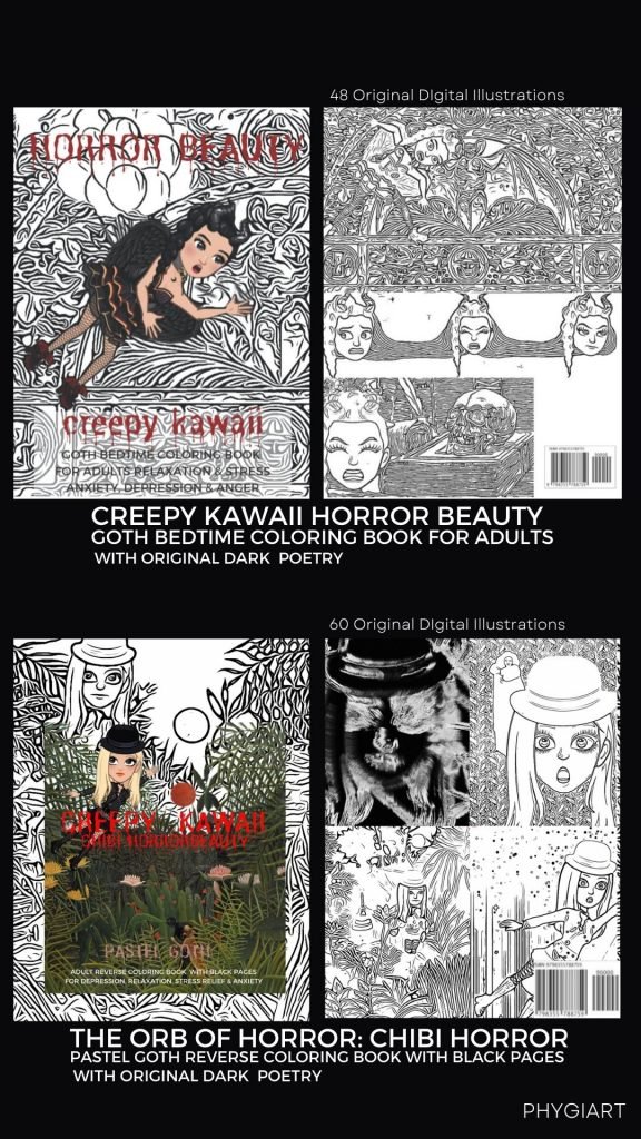 Horror Beauty Adult Coloring Book